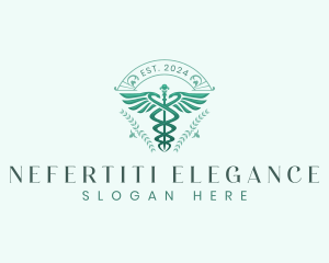 Elegant Health Caduceus logo design