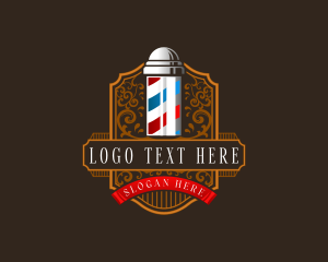 Beautician - Barbershop Pole Grooming logo design