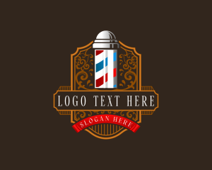 Barber Pole - Barbershop Pole Grooming logo design