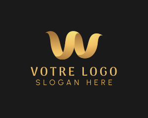 Luxe - Gold Premium Letter W logo design