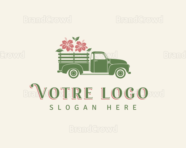 Pickup Truck Agriculture Logo