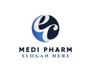 Pharmacology - Pharmaceutic Monogram Letter EC logo design