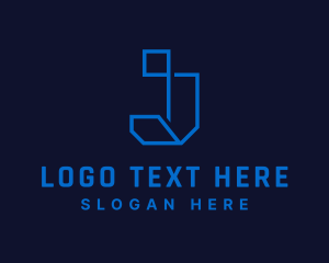 Alphabet - Professional Tech Company Letter J logo design