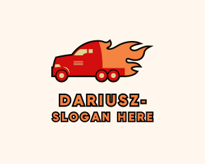 Blazing Truck Transport Logo