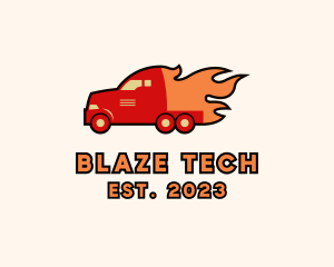 Blaze - Blazing Truck Transport logo design