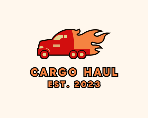 Blazing Truck Transport logo design