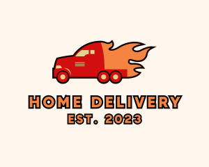 Blazing Truck Transport logo design