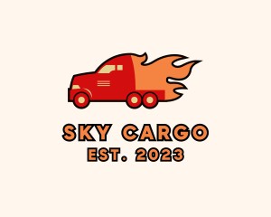 Blazing Truck Transport logo design