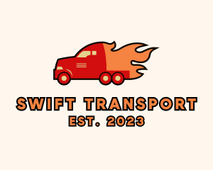 Blazing Truck Transport logo design