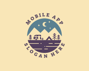 Outdoor Mountain Camping Logo