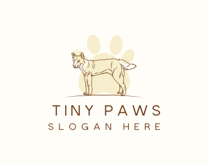 Dingo Dog Paw logo design