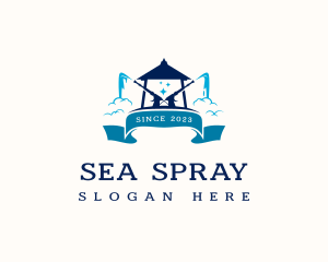 Pressure Washing Housekeeping logo design