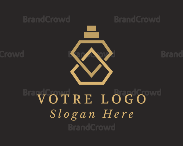 Elegant Fragrance Bottle Logo