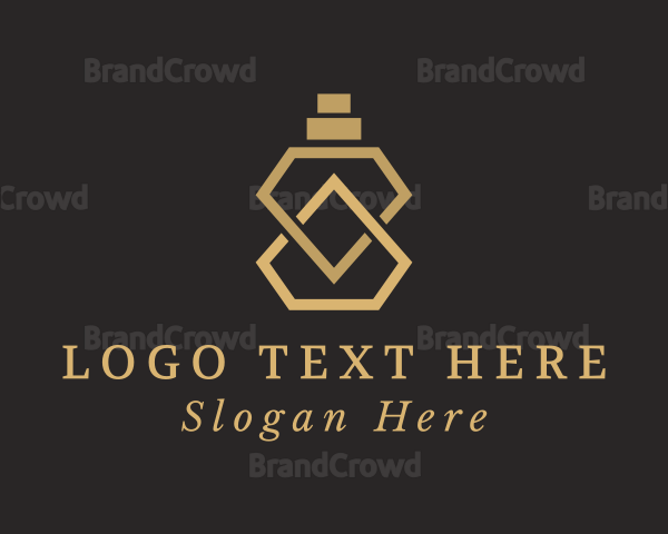 Elegant Fragrance Bottle Logo