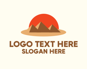 Tour Guide - Egypt Desert Pyramid logo design