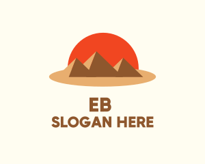 Egyptian - Egypt Desert Pyramid logo design