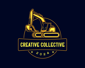 Excavator Backhoe Construction  Logo