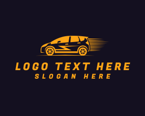 Driving - Fast Electric Car logo design