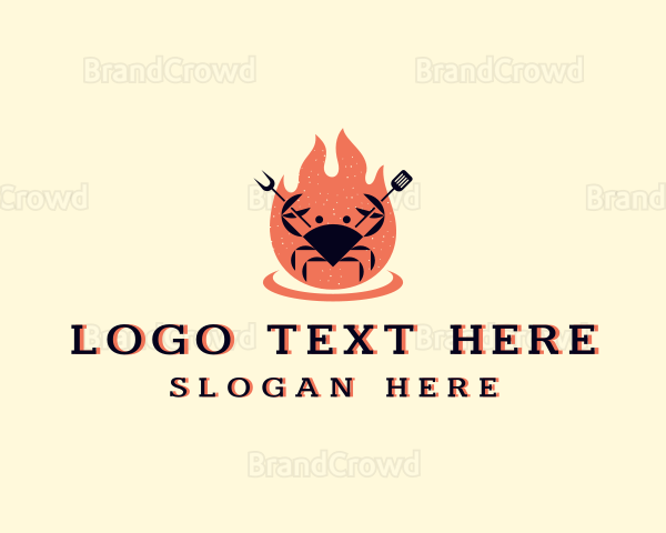 Crab Barbecue Grill Logo