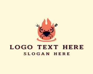 Restaurant - Crab Barbecue Grill logo design