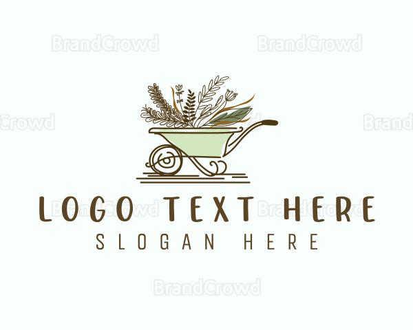 Wheelbarrow Floral Landscaping Logo