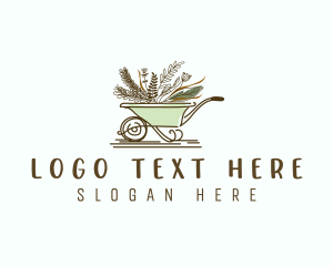 Wheelbarrow Floral Landscaping Logo