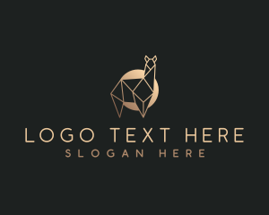 Llama - Geometric Alpaca Llama logo design