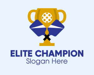 Table Tennis Champion Trophy logo design