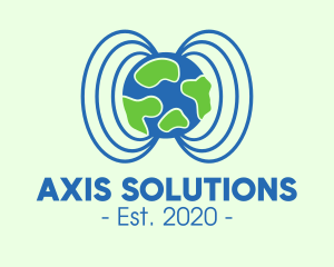 Axis - Plant Earth Soundwave Globe logo design