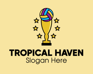 Volleyball Trophy Award  logo design