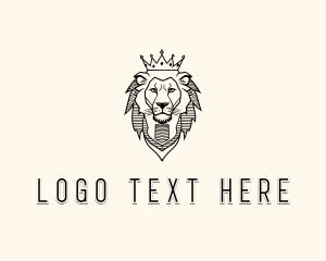 Style - Noble King Lion Crown logo design