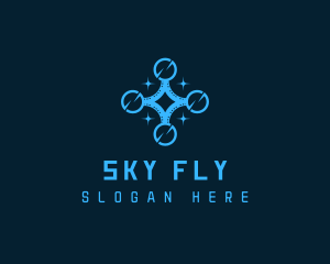 Quadcopter - Quadcopter Filming Drone logo design