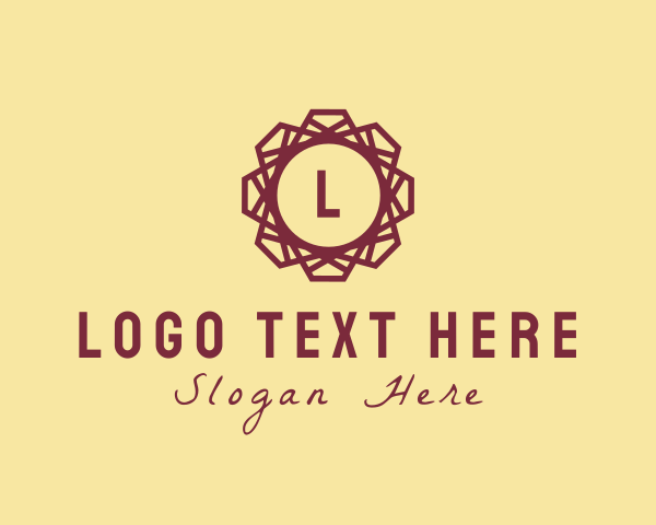 Polygonal - Geometric Floral Polygon logo design