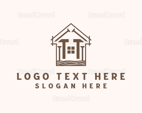 Hammer Nail Home Builder Logo