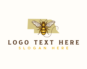 Geography - Nebraska Honeybee Apiary logo design