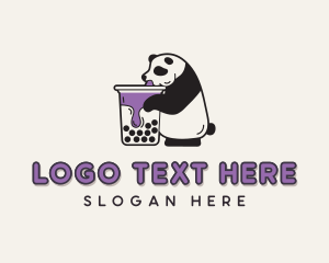 Boba - Panda Bubble Tea logo design