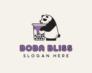 Boba - Panda Bubble Tea logo design