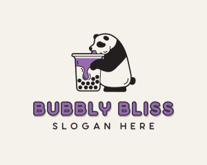 Panda Bubble Tea logo design