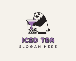 Panda Bubble Tea logo design