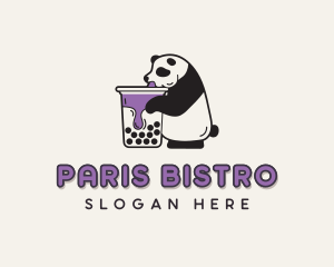 Panda Bubble Tea logo design