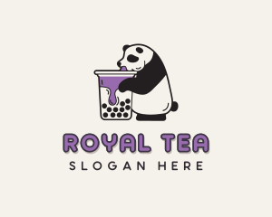 Panda Bubble Tea logo design