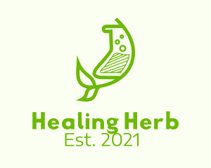 Green Herbal Medicine  logo design