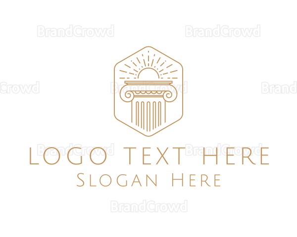 Elegant Greek Pillar Logo