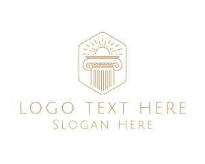 Doric - Elegant Greek Pillar logo design