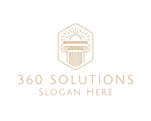 Elegant Greek Pillar logo design