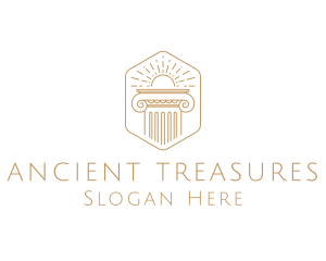 Elegant Greek Pillar logo design