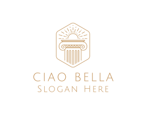 Elegant Greek Pillar logo design