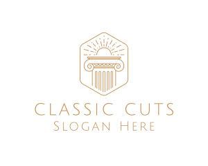 Elegant Greek Pillar logo design