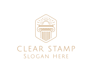 Elegant Greek Pillar logo design