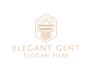 Elegant Greek Pillar logo design